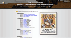 Desktop Screenshot of gayrodeohistory.org