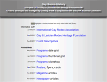 Tablet Screenshot of gayrodeohistory.org